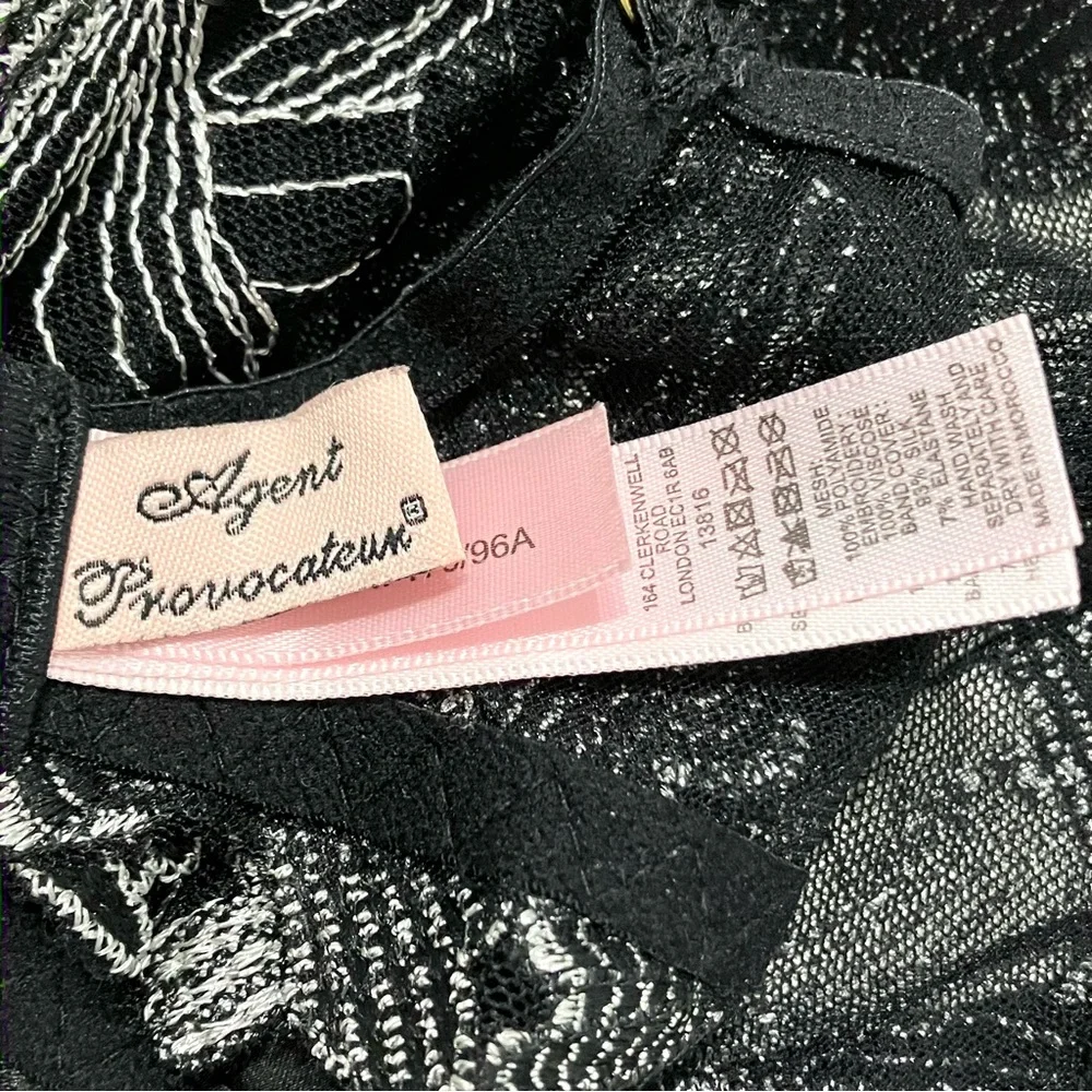 Agent Provocateur Christalina Black Lace Bra - Picture 9 of 12